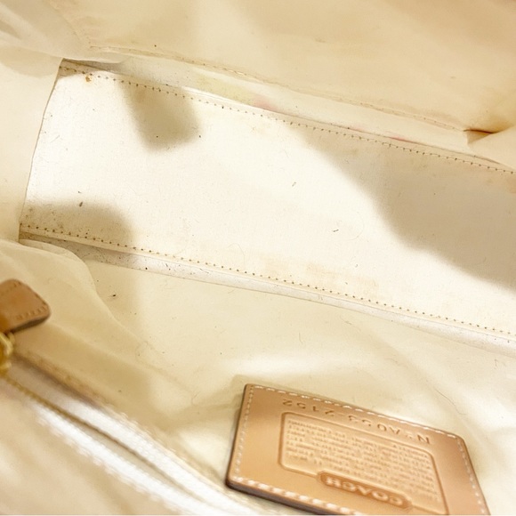 COACH Ltd Ed PVC MULTICOLOR SIGNATURE TSCRIBBLE C VACHETTA LEATHER BOXY TOTE BAG - Picture 5 of 7